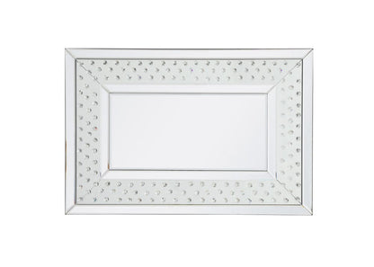 Elegant Furniture & Lighting - Modern Sparkle 24 in. Contemporary Crystal Rectangle Mirror in Clear - MR9101 view  4