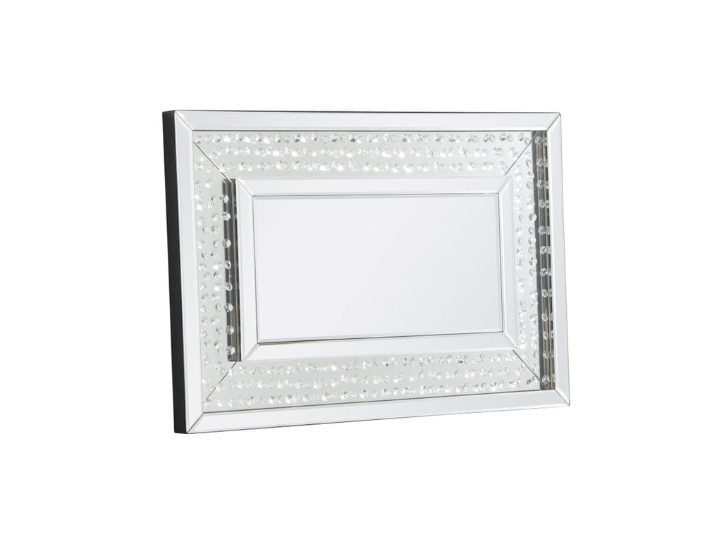 Elegant Furniture & Lighting - Modern Sparkle 24 in. Contemporary Crystal Rectangle Mirror in Clear - MR9101 view  5