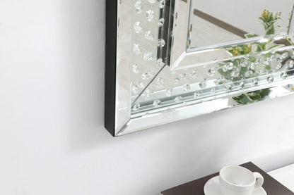 Elegant Furniture & Lighting - Modern Sparkle 24 in. Contemporary Crystal Rectangle Mirror in Clear - MR9101 view 6  
