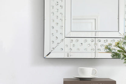 Elegant Furniture & Lighting - Modern Sparkle 24 in. Contemporary Crystal Rectangle Mirror in Clear - MR9101 view  7