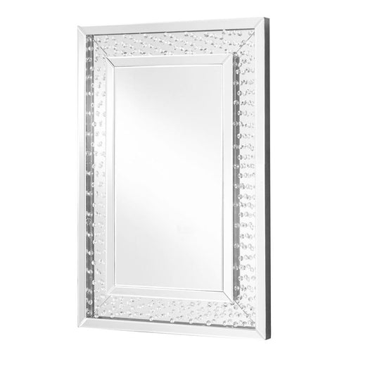 Elegant Furniture & Lighting - Modern Sparkle 24 in. Contemporary Crystal Rectangle Mirror in Clear - MR9101 view 1