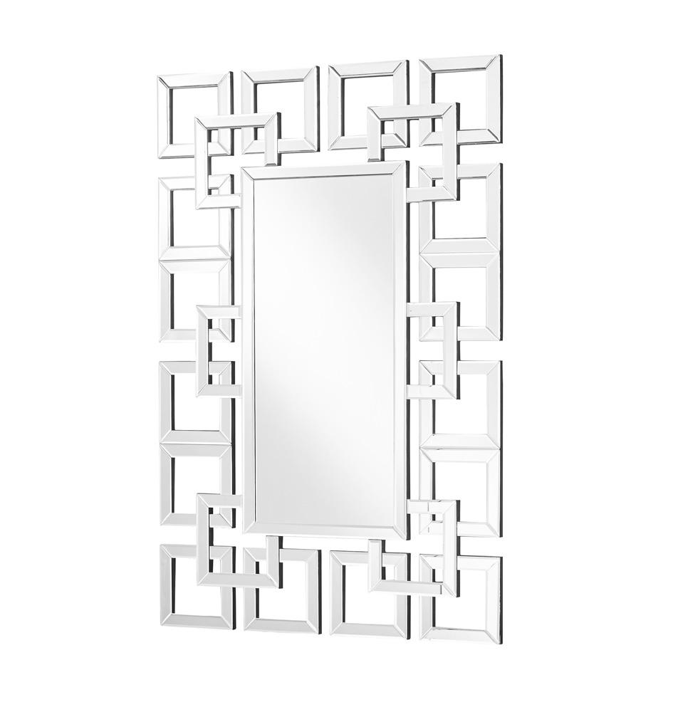Elegant Furniture & Lighting - Modern Sparkle 31.5 in. Contemporary Rectangle Mirror in Clear - MR9129 veiw 1