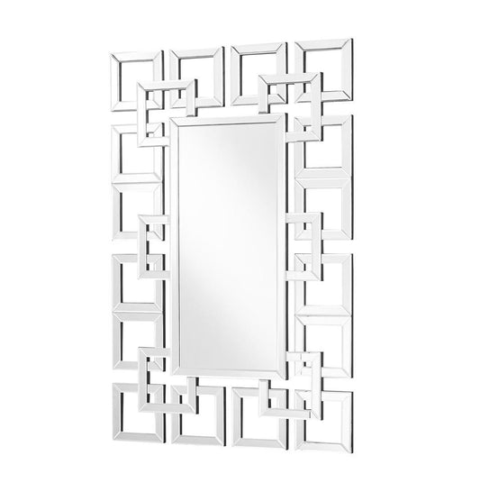Elegant Furniture & Lighting - Modern Sparkle 31.5 in. Contemporary Rectangle Mirror in Clear - MR9129 veiw 1