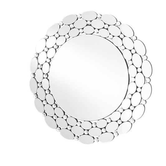 Elegant Furniture & Lighting - Modern Sparkle 35 in. Contemporary Round Mirror in Clear - MR9128 veiw 1