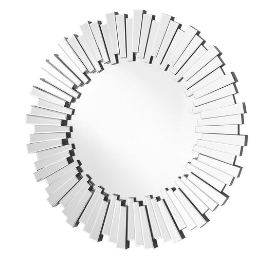 Elegant Furniture & Lighting - Modern Sparkle 39.5 in. Contemporary Round Mirror in Clear - MR9138 veiw 1