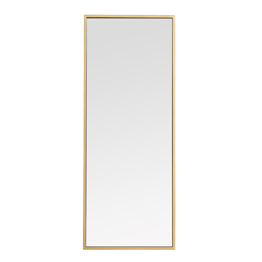 Elegant Furniture & Lighting - Monet Metal frame rectangle mirror 14 inch in Brass - MR41436BR veiw 1