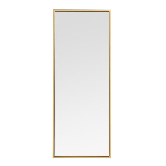 Elegant Furniture & Lighting - Monet Metal frame rectangle mirror 14 inch in Brass - MR41436BR veiw 1