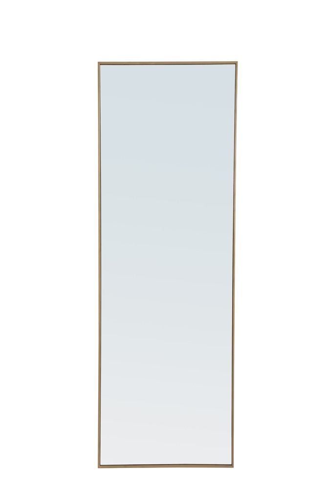 Elegant Furniture & Lighting - Monet Metal frame Rectangle Mirror 18 inch Brass - MR4082BR veiw 1