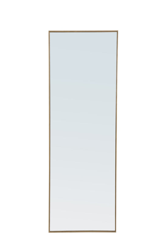Elegant Furniture & Lighting - Monet Metal frame Rectangle Mirror 18 inch Brass - MR4082BR veiw 1