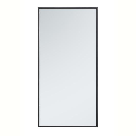 Elegant Furniture & Lighting - Monet Metal frame rectangle mirror 18 inch in Black - MR41836BK veiw 1