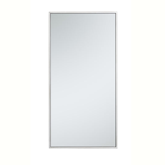 Elegant Furniture & Lighting - Monet Metal frame rectangle mirror 18 inch in silver - MR41836S veiw 1