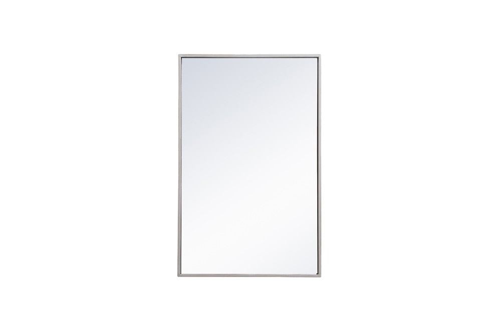 Elegant Furniture & Lighting - Monet Metal frame rectangle mirror 18x28 inch in silver - MR41828S veiw 1