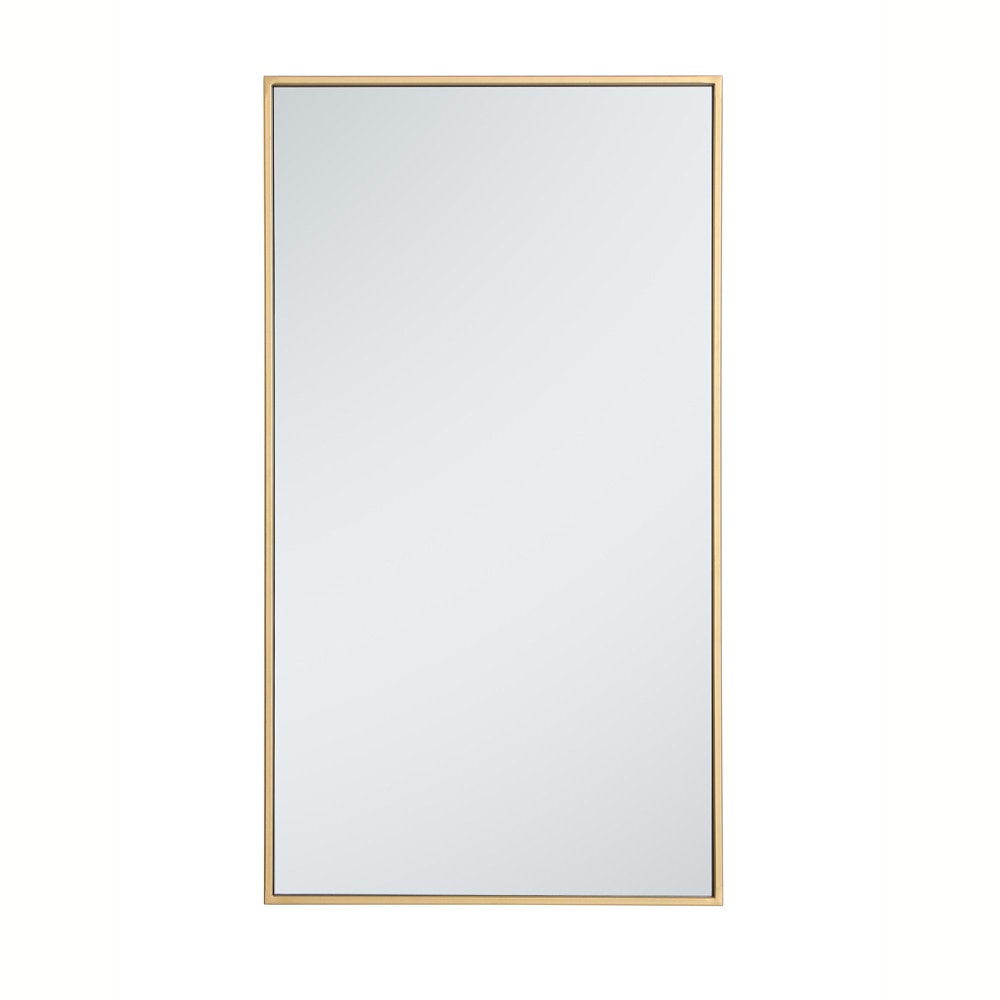 Elegant Furniture & Lighting - Monet Metal frame rectangle mirror 20 inch in Brass - MR42036BR veiw 1