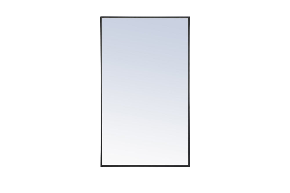 Elegant Furniture & Lighting - Monet Metal frame Rectangle Mirror 24 inch Black - MR4074BK veiw 1