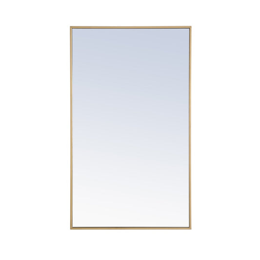 Elegant Furniture & Lighting - Monet Metal frame Rectangle Mirror 24 inch Brass - MR4075BR veiw 1