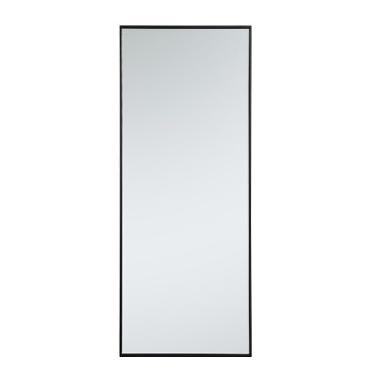 Elegant Furniture & Lighting - Monet Metal frame rectangle mirror 24 inch in Black - MR42460BK veiw 1