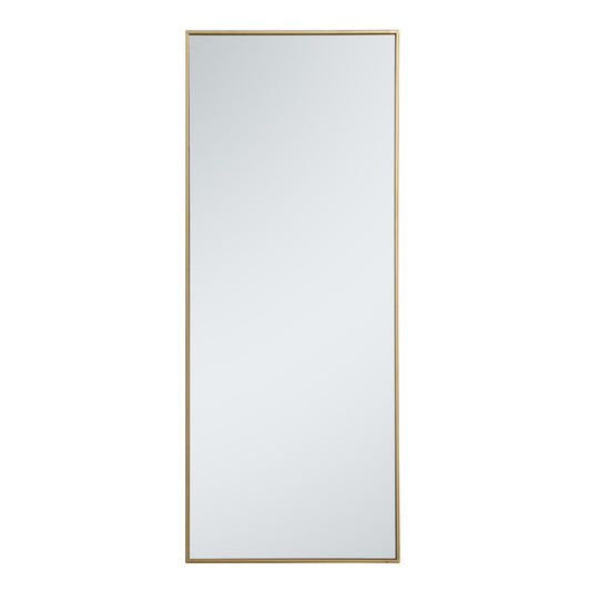 Elegant Furniture & Lighting - Monet Metal frame rectangle mirror 24 inch in Brass - MR42460BR veiw 1