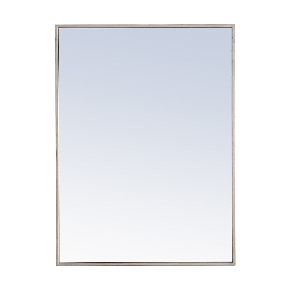 Elegant Furniture & Lighting - Monet Metal frame Rectangle Mirror 24 inch Silver - MR4073S veiw 1