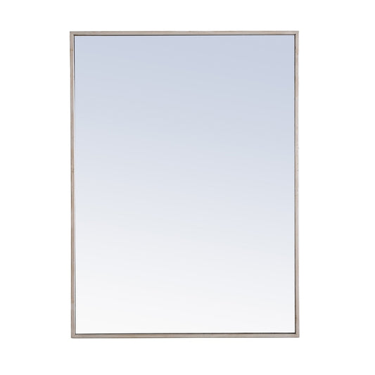 Elegant Furniture & Lighting - Monet Metal frame Rectangle Mirror 24 inch Silver - MR4073S veiw 1