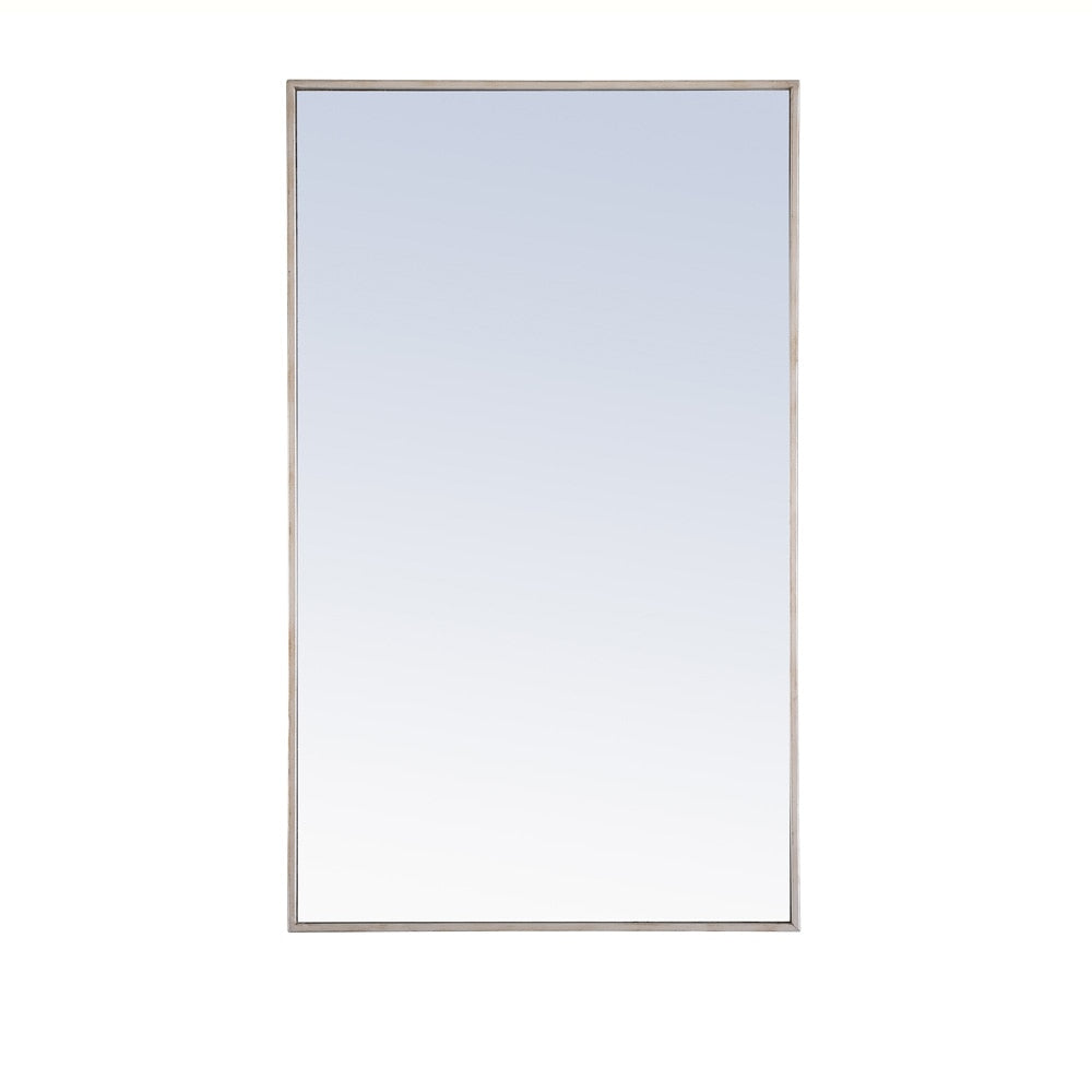 Elegant Furniture & Lighting - Monet Metal frame Rectangle Mirror 24 inch Silver - MR4076S veiw 1