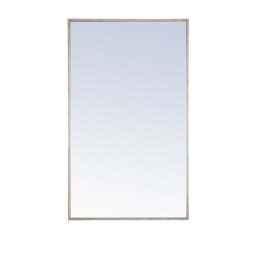 Elegant Furniture & Lighting - Monet Metal frame Rectangle Mirror 24 inch Silver - MR4076S veiw 1