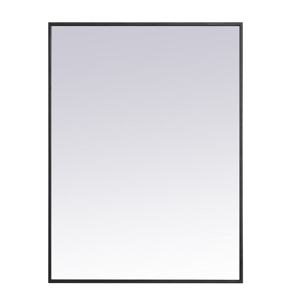 Elegant Furniture & Lighting - Monet Metal frame rectangle mirror 27 inch in Black - MR42736BK veiw 1
