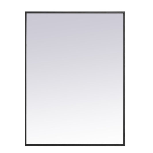 Elegant Furniture & Lighting - Monet Metal frame rectangle mirror 27 inch in Black - MR42736BK veiw 1