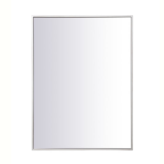 Elegant Furniture & Lighting - Monet Metal frame rectangle mirror 27 inch in silver - MR42736S veiw 1