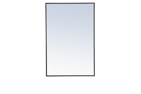 Elegant Furniture & Lighting - Monet Metal frame Rectangle Mirror 28 inch Black - MR4077BK veiw 1