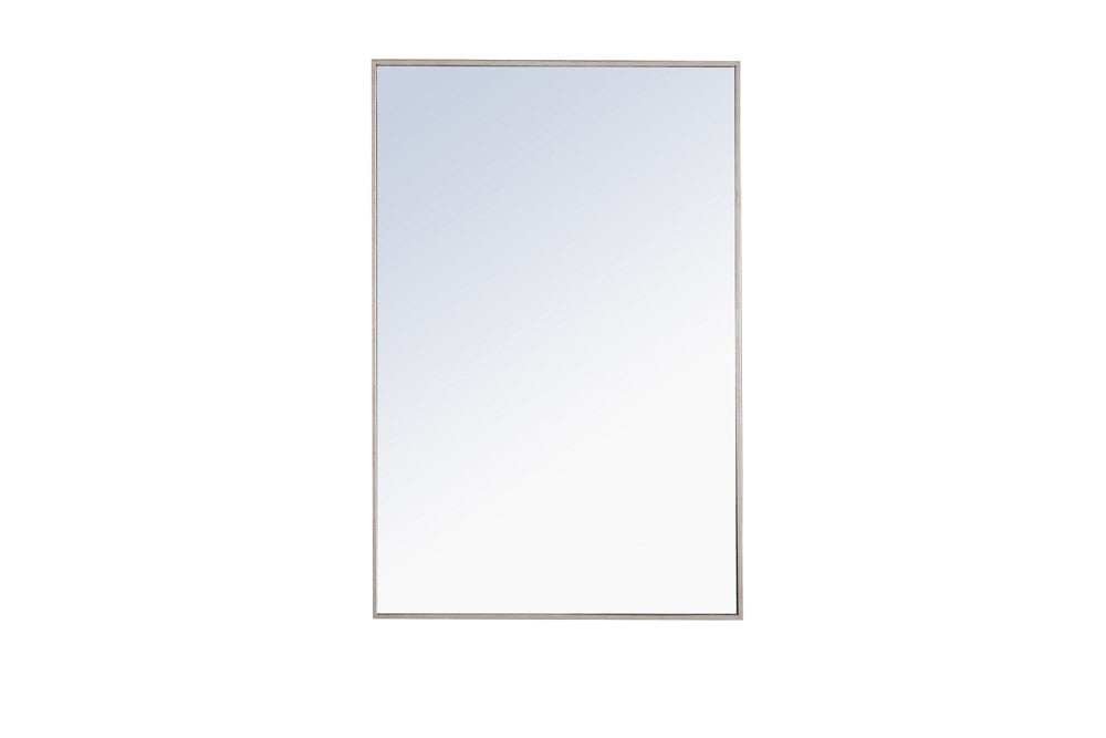 Elegant Furniture & Lighting - Monet Metal frame Rectangle Mirror 28 inch Silver - MR4079S veiw 1