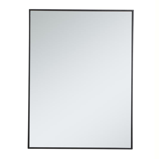 Elegant Furniture & Lighting - Monet Metal frame rectangle mirror 30 inch in Black - MR43040BK veiw 1