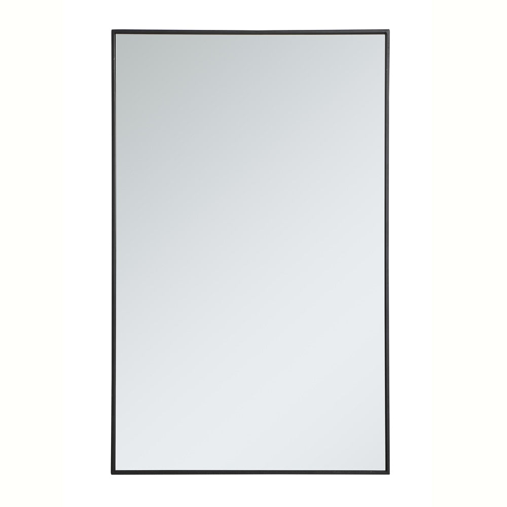 Elegant Furniture & Lighting - Monet Metal frame rectangle mirror 30 inch in Black - MR43048BK veiw 1
