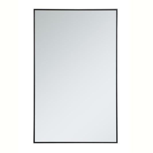 Elegant Furniture & Lighting - Monet Metal frame rectangle mirror 30 inch in Black - MR43048BK veiw 1