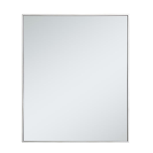 Elegant Furniture & Lighting - Monet Metal frame rectangle mirror 30 inch in silver - MR43036S veiw 1
