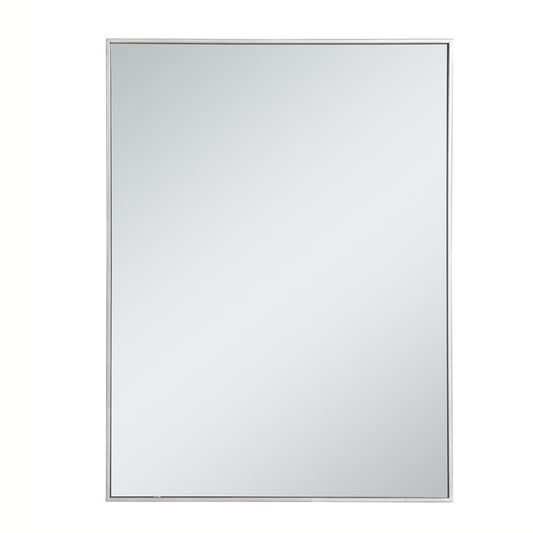 Elegant Furniture & Lighting - Monet Metal frame rectangle mirror 30 inch in silver - MR43040S veiw 1