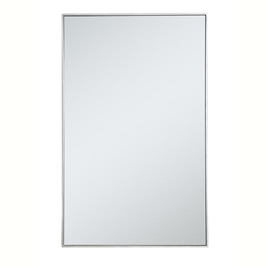 Elegant Furniture & Lighting - Monet Metal frame rectangle mirror 30 inch in silver - MR43048S veiw 1