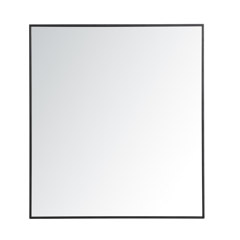 Elegant Furniture & Lighting - Monet Metal frame rectangle mirror 36 inch in Black - MR43640BK veiw 1