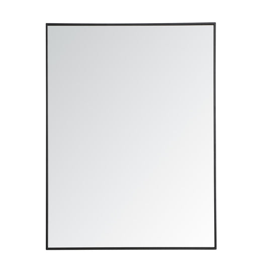 Elegant Furniture & Lighting - Monet Metal frame rectangle mirror 36 inch in Black - MR43648BK veiw 1