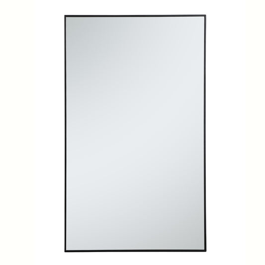 Elegant Furniture & Lighting - Monet Metal frame rectangle mirror 36 inch in Black - MR43660BK veiw 1