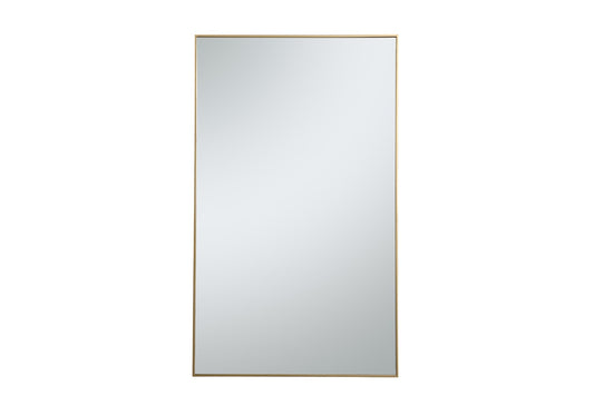 Elegant Furniture & Lighting - Monet Metal frame rectangle mirror 36 inch in Brass - MR43660BR veiw 1