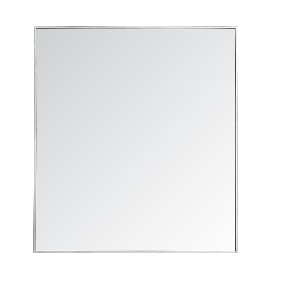 Elegant Furniture & Lighting - Monet Metal frame rectangle mirror 36 inch in silver - MR43640S veiw 1