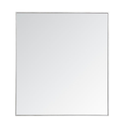 Elegant Furniture & Lighting - Monet Metal frame rectangle mirror 36 inch in silver - MR43640S veiw 1