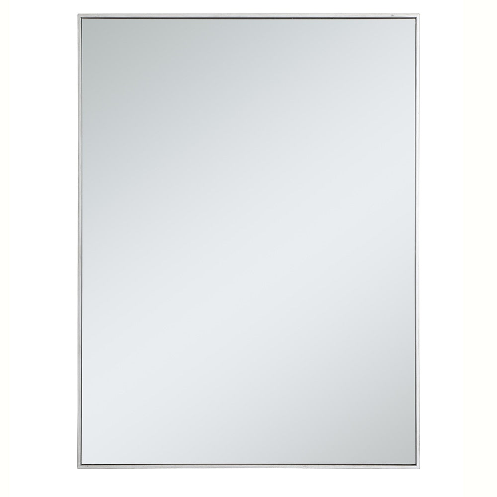 Elegant Furniture & Lighting - Monet Metal frame rectangle mirror 36 inch in silver - MR43648S veiw 1