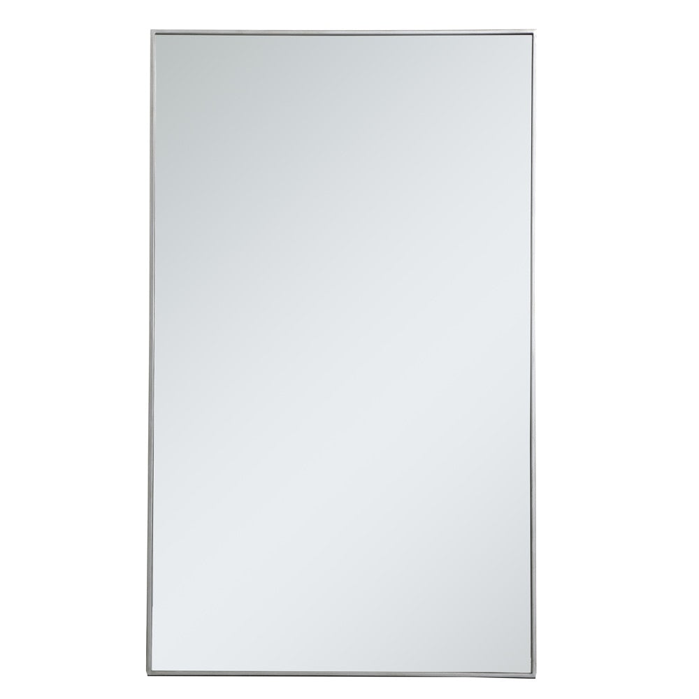 Elegant Furniture & Lighting - Monet Metal frame rectangle mirror 36 inch in silver - MR43660S veiw 1