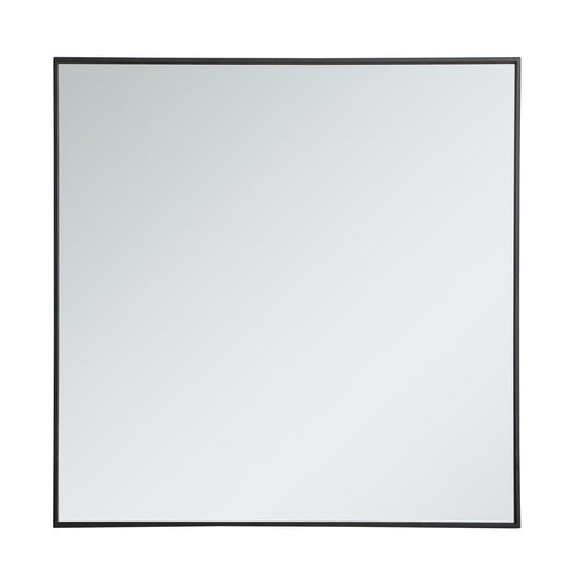 Elegant Furniture & Lighting - Monet Metal frame square mirror 36 inch in Black - MR43636BK veiw 1