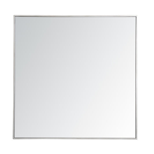 Elegant Furniture & Lighting - Monet Metal frame square mirror 36 inch in silver - MR43636S veiw 1
