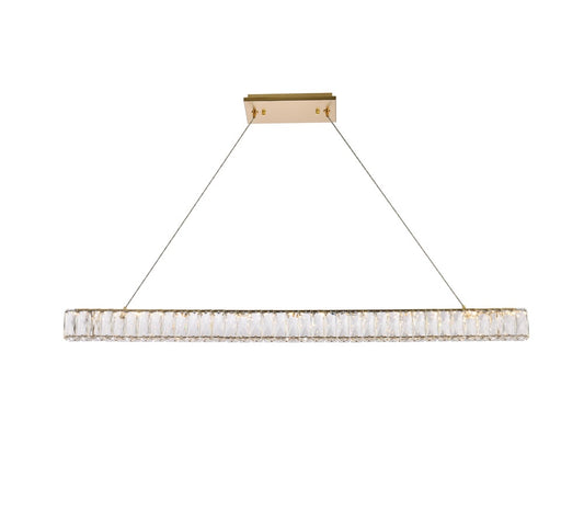 Elegant Furniture & Lighting - Monroe 47 inch LED linear pendant in gold - 3502D47G veiw 1