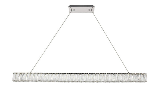 Elegant Furniture & Lighting - Monroe Integrated LED chip light Chrome Chandelier Clear Royal Cut Crystal - 3502D47C veiw 1