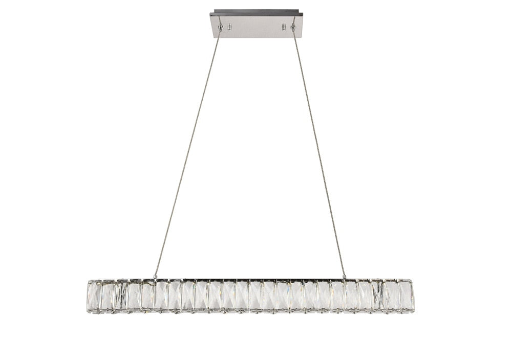 Elegant Furniture & Lighting - Monroe Integrated LED chip light Chrome Chandelier Clear Royal Cut Crystal - 3502D31C veiw 1