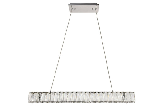 Elegant Furniture & Lighting - Monroe Integrated LED chip light Chrome Chandelier Clear Royal Cut Crystal - 3502D31C veiw 1